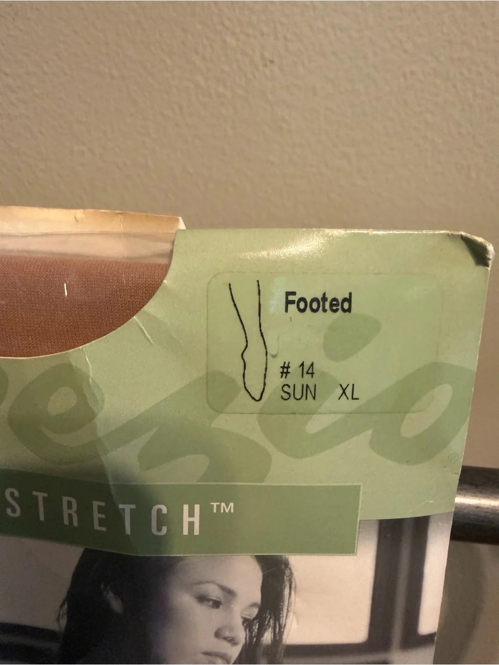 Vintage Capezio Hold & Stretch Footed Dance Tights Suntan XL Semi Opaque NOS